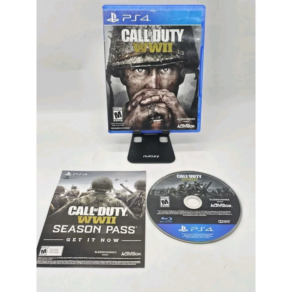 Call of Duty: WWII - PlayStation 4 PS4 Game Disc w/ Original Case & Season Pass